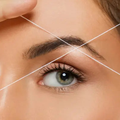 Eyebrow Shaping with Thread