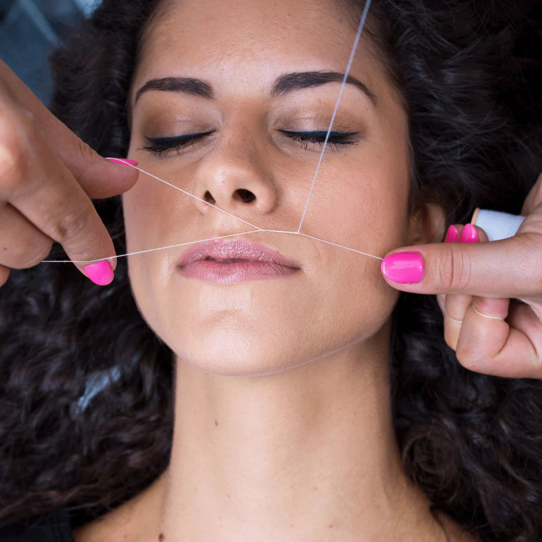 Lip Threading on Woman